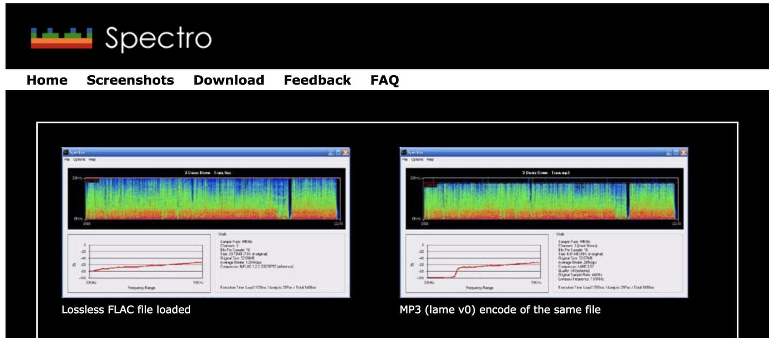 lossless audio frequency check