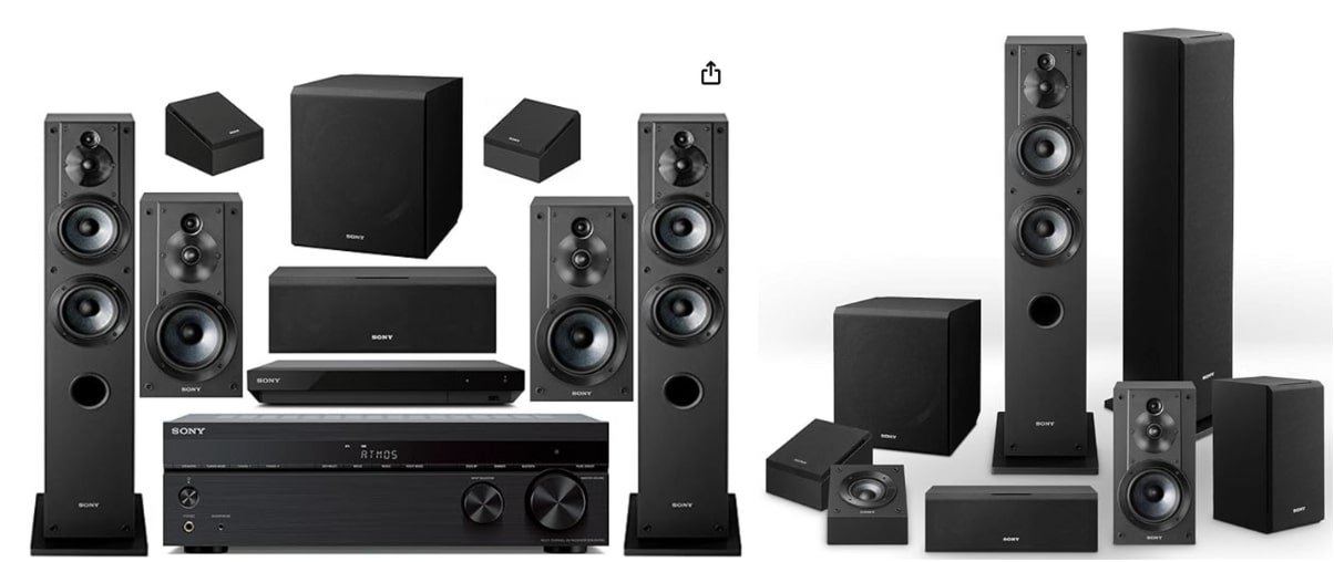 sony 7.2 surround speakers bundle