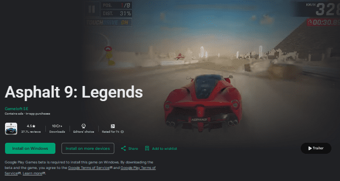 Asphalt 9: Legends with dolby atmos