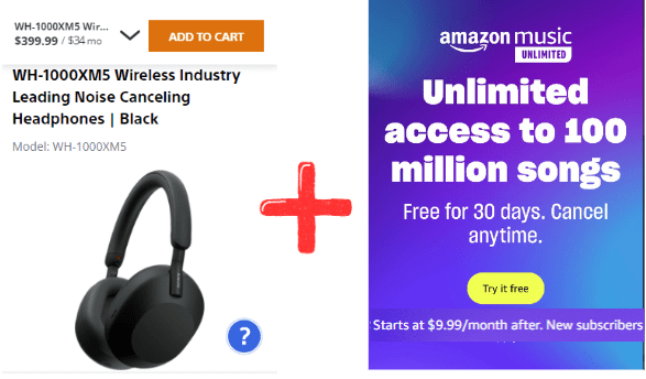 sony headphone plus amazon ,music unlimited