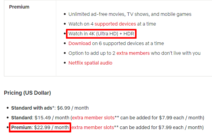 netflix 4k ultra hd plan