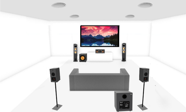 Dolby Atmos 5.2.4 speaker placement