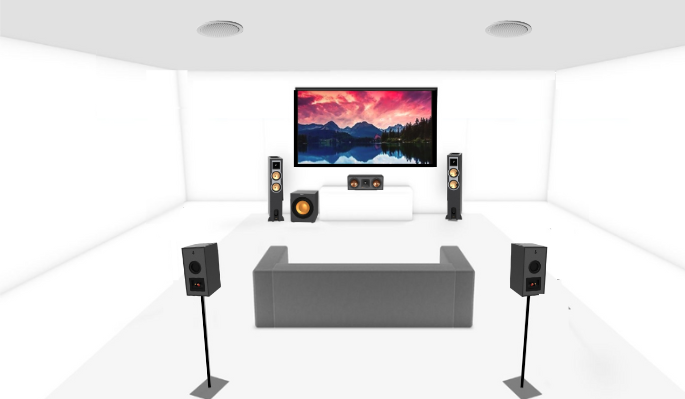 5.1.2 Dolby Atmos Speaker Placement