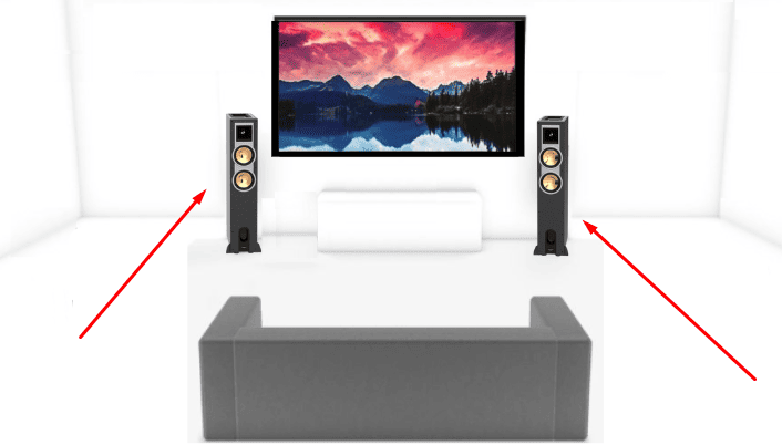 Floor-standing Speakers for stereo sound