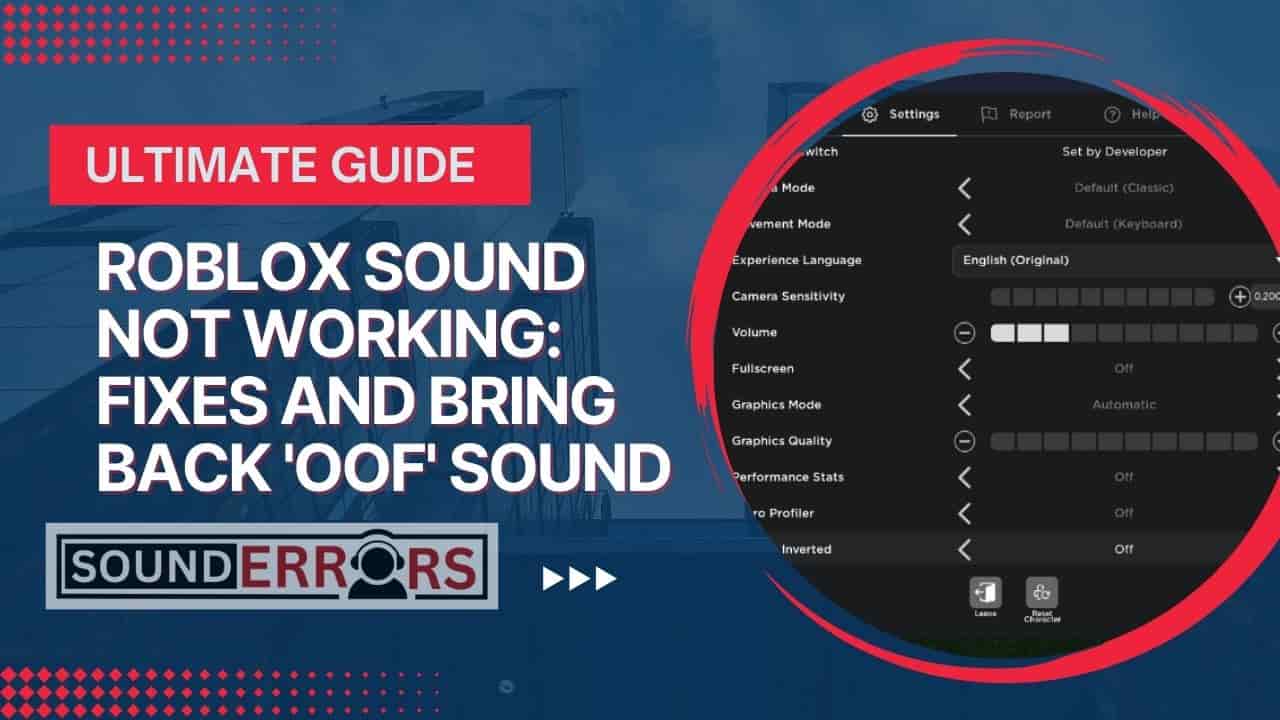 Roblox Sound Not Working